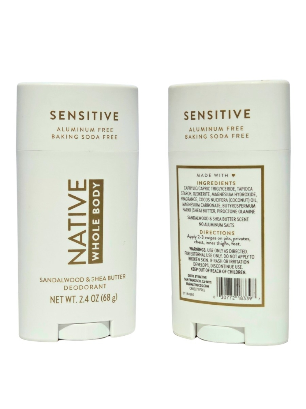 $8 When Bundled - Native Sensitive Sandalwood & Shea Butter Deodorant
